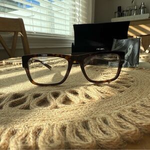 Prada Prescription Glasses Dark Brown Square